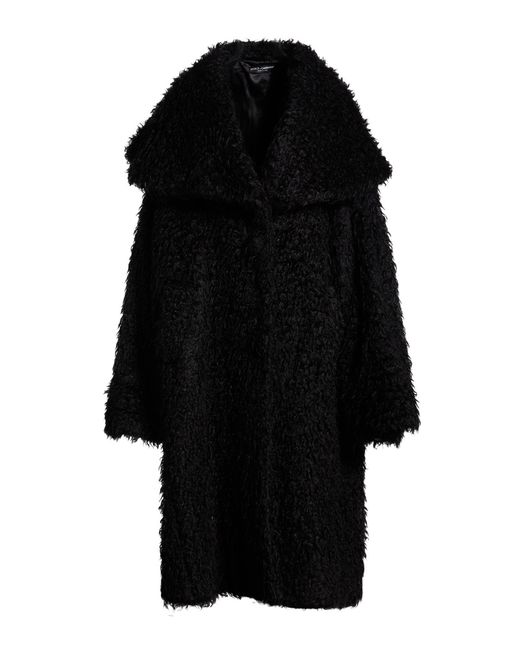 Dolce & Gabbana Black Shearling & Teddy