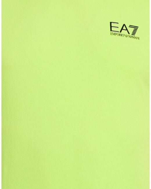 EA7 Green Lime T-Shirt Cotton, Elastane for men
