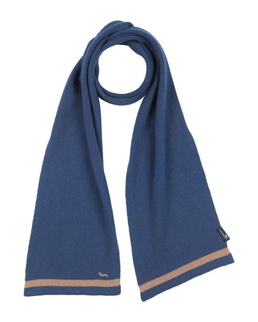 Harmont & Blaine Blue Scarf Virgin Wool, Cashmere for men