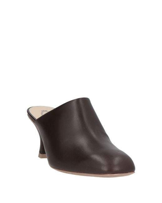 Hogan Brown Mules & Clogs Leather