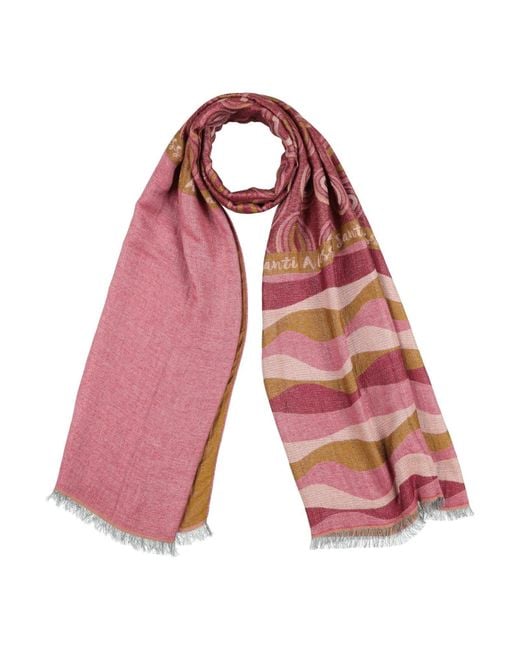 ALESSIA SANTI Red Scarf Viscose, Modal, Metallic Fiber, Polyamide