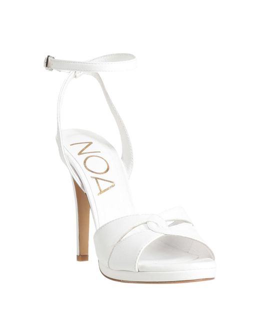 Noa White Sandals Leather