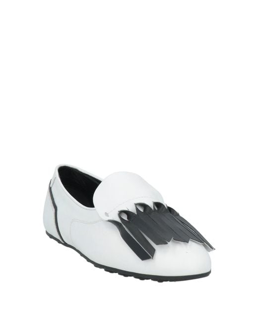 Tod's White Loafers