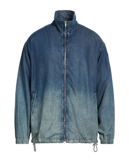 DIESEL Blue Denim Outerwear Lyocell for men