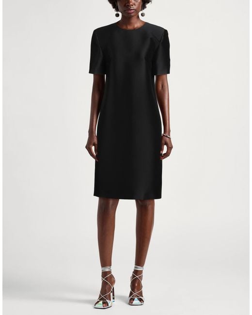 Sportmax Black Midi Dress Polyester, Polyamide, Elastane