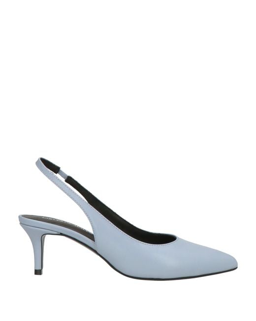 Emporio Armani White Slate Pumps Leather