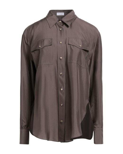 Camicia di Brunello Cucinelli in Brown