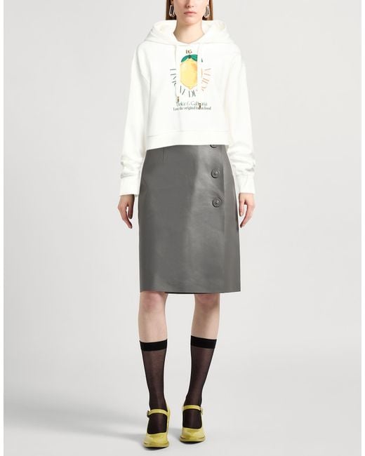 Dolce & Gabbana White Sweatshirt Cotton, Polyester