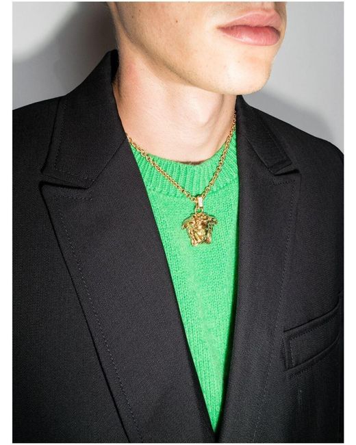 Collier Versace pour homme en coloris Metallic