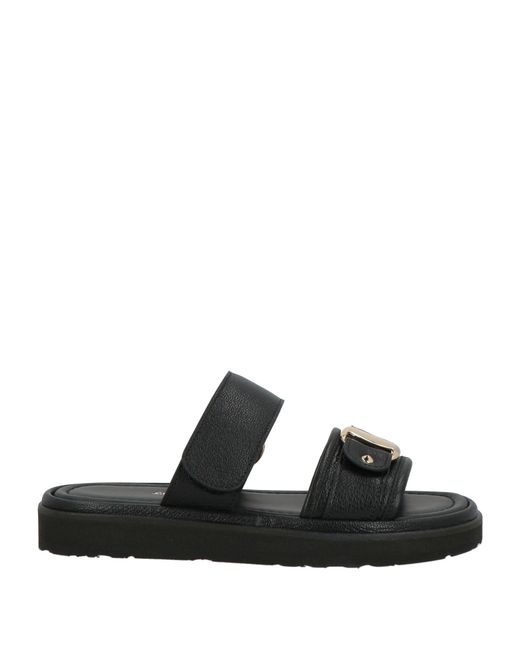 Ferragamo Black Kamy Sandals Leather