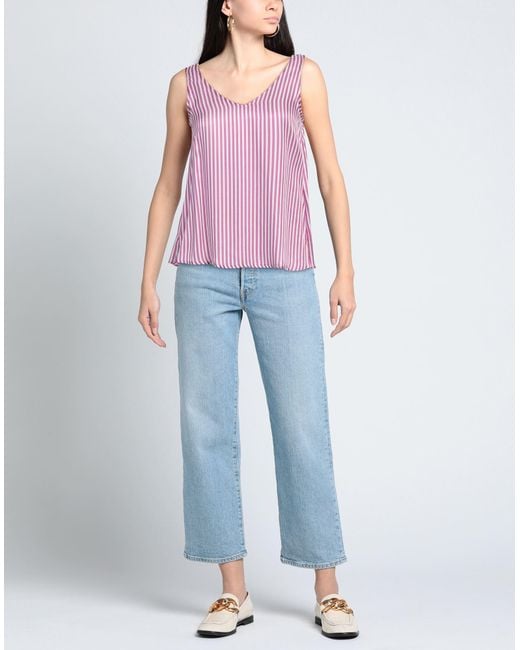 Shirtaporter Pink Top Viscose, Silk