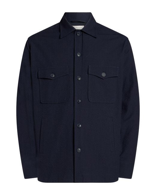 Tintoria Mattei 954 Blue Jacket Cotton, Elastane for men