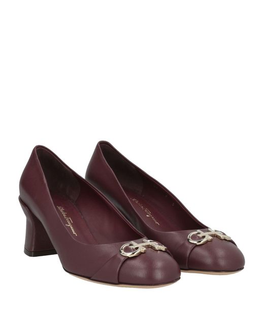 Ferragamo Purple Pumps Lambskin