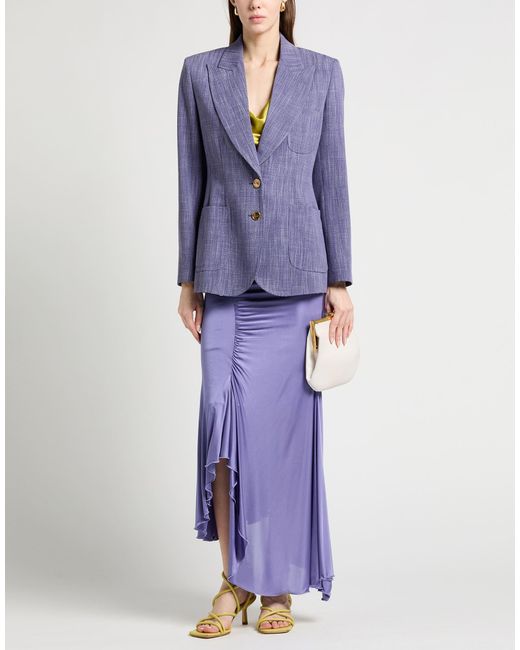 Etro Blue Blazer Viscose, Polyester