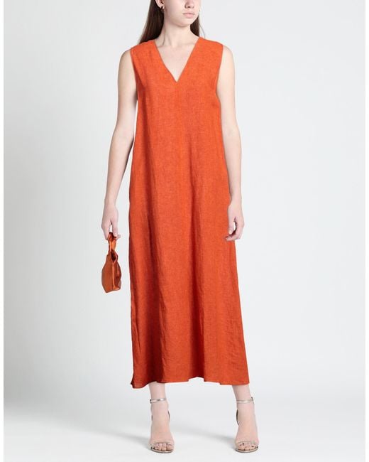 Maliparmi Orange Maxi Dress