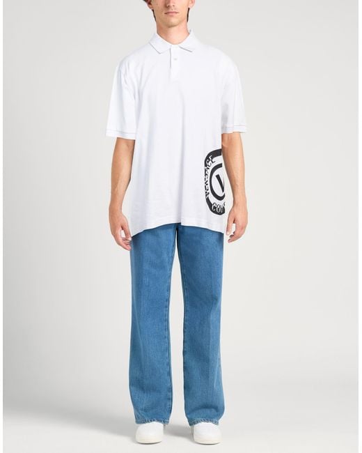 Versace Jeans Couture White Polo Shirt for men