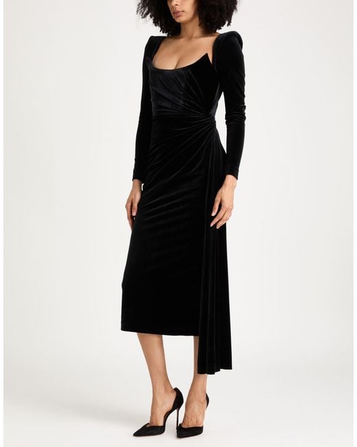 Alex Perry Black Midi Dress