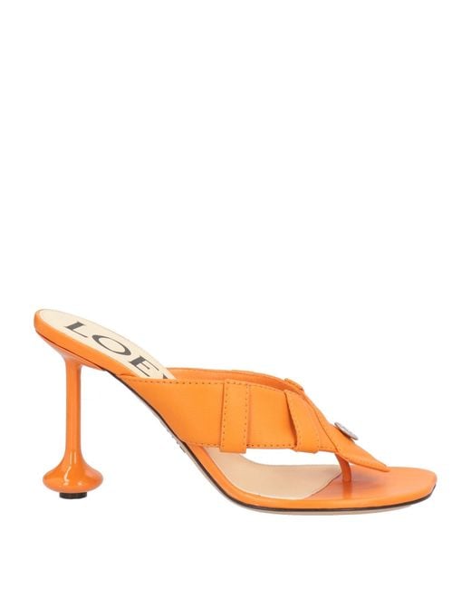 Loewe Orange Thong Sandal