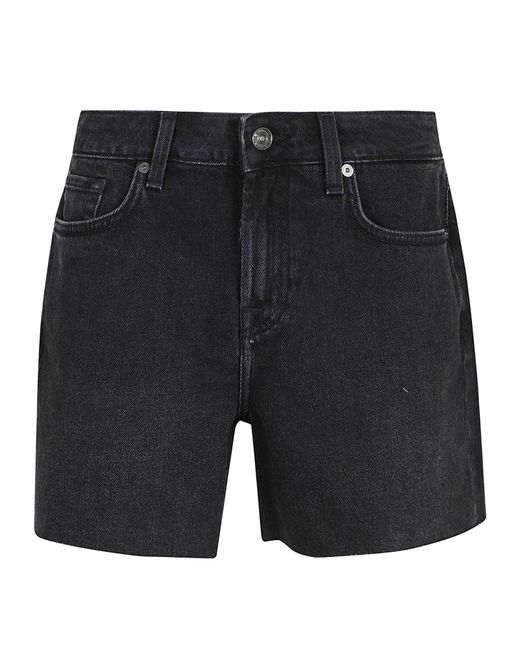 Shorts Jeans di 7 For All Mankind in Black