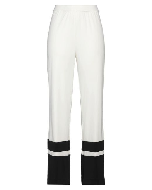 Biancoghiaccio White Pants Polyester, Elastane