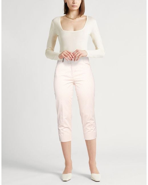 Peserico White Light Pants Cotton, Elastane