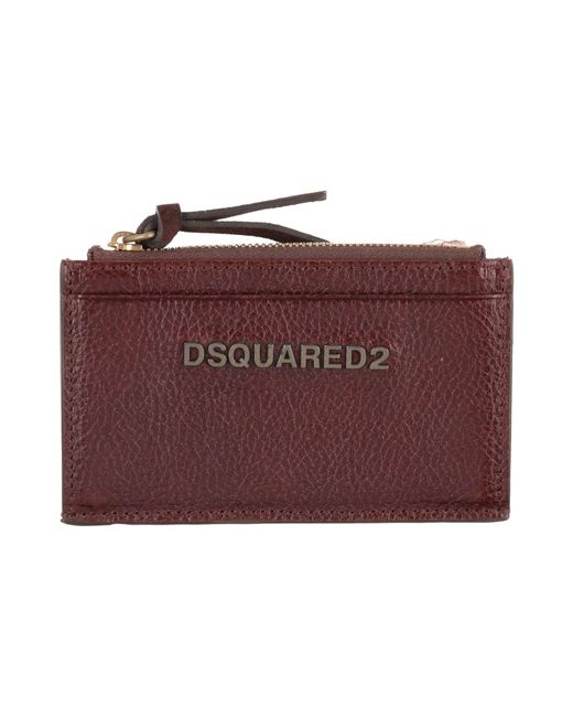DSquared² Red Cardholder Cow Leather