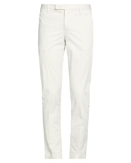 PT Torino White Light Pants Cotton, Elastane for men