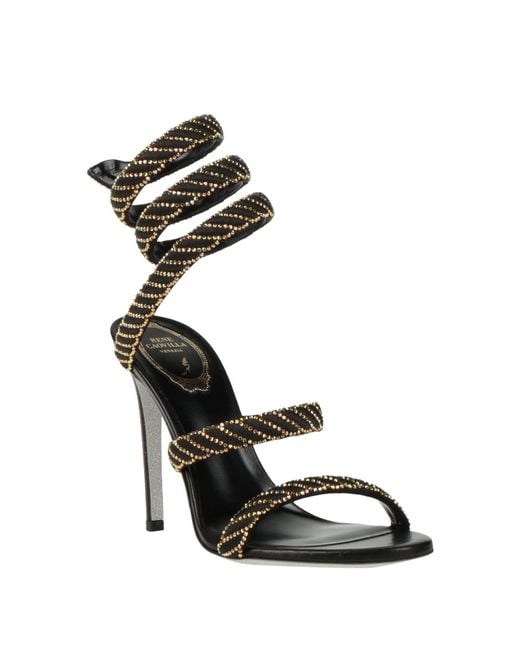 Rene Caovilla Black Sandals