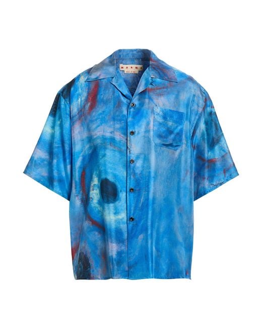 Marni Blue Shirt Silk for men