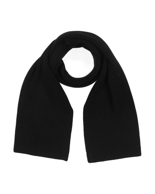 Alpha Studio Black Scarf Wool for men