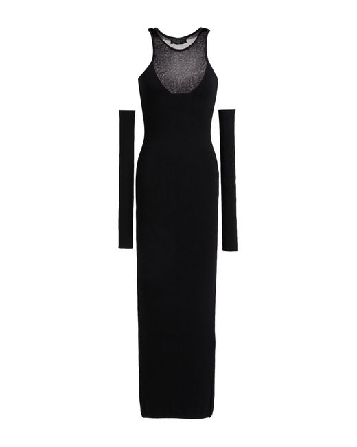 Gaelle Paris Black Noir Maxi Dress Viscose, Polyester, Polyamide, Cotton