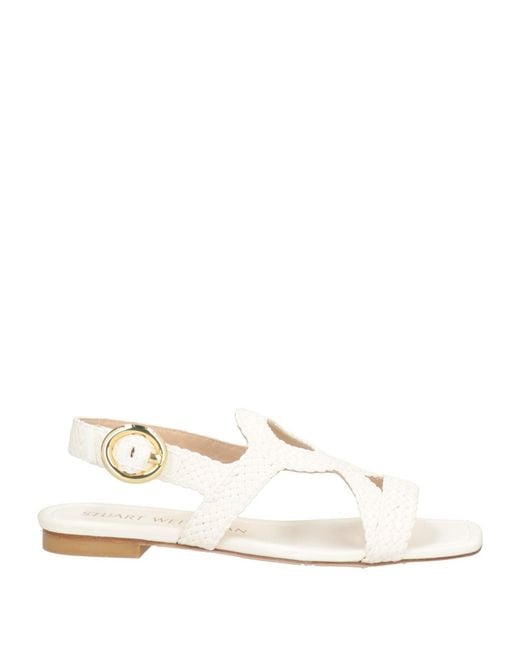 Stuart Weitzman Natural Ivory Sandals Leather
