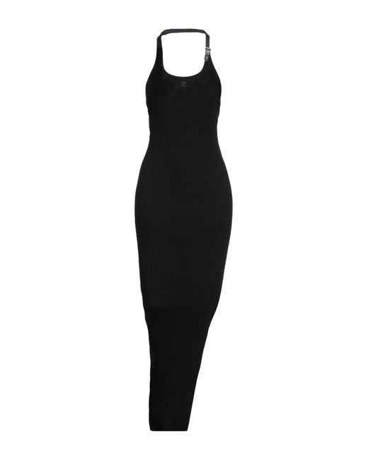 Courreges Black Maxi Dress Viscose, Polyester