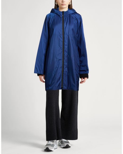Aspesi Blue Overcoat & Trench Coat Polyamide
