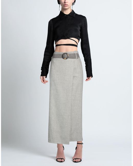 Emporio Armani Gray Maxi Skirt