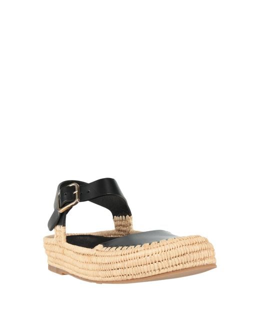 Paloma Barceló White Ballet Flats Cow Leather, Natural Raffia