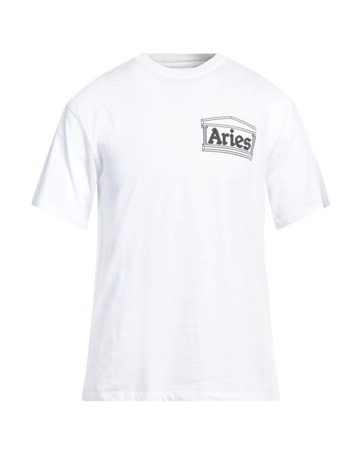 T-shirt di Aries in White da Uomo