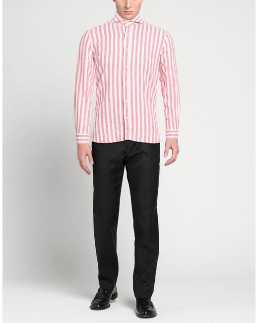 Sonrisa Pink Shirt Linen for men