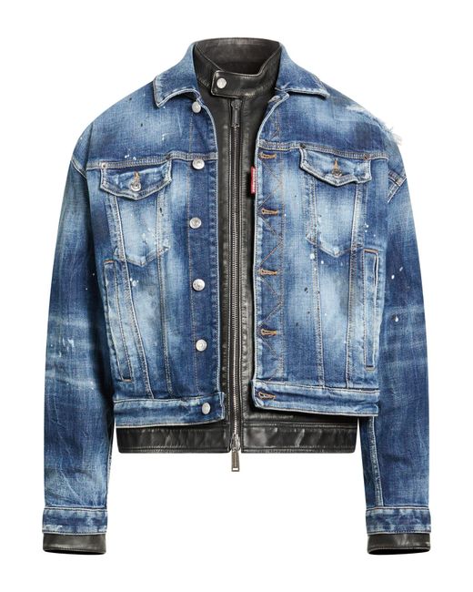 DSquared² Blue Denim Outerwear for men