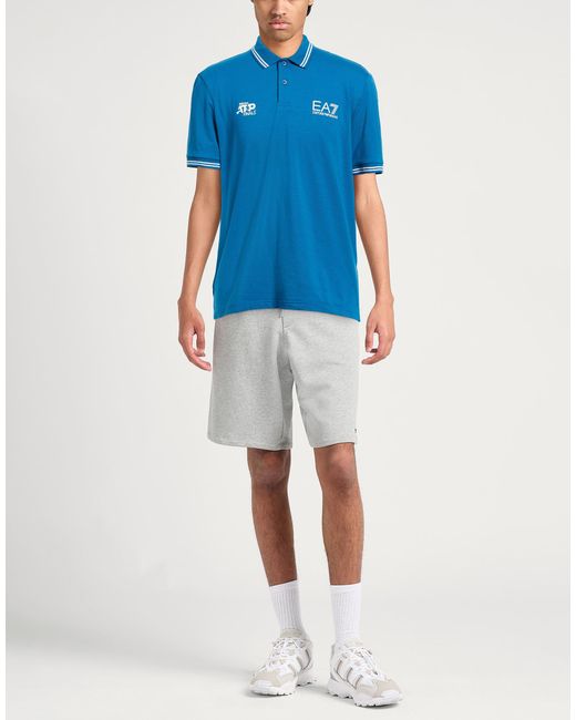 EA7 Blue Polo Shirts for men