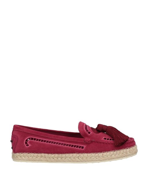 Tod's Red Espadrilles