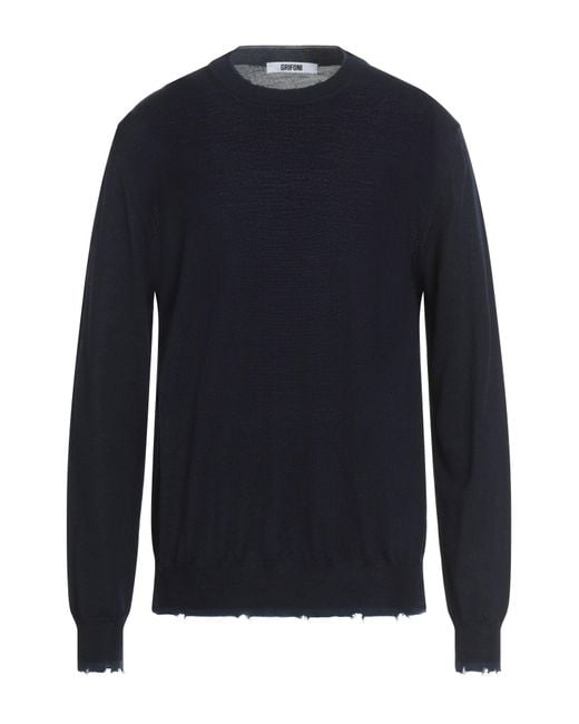 Grifoni Blue Sweater Virgin Wool for men