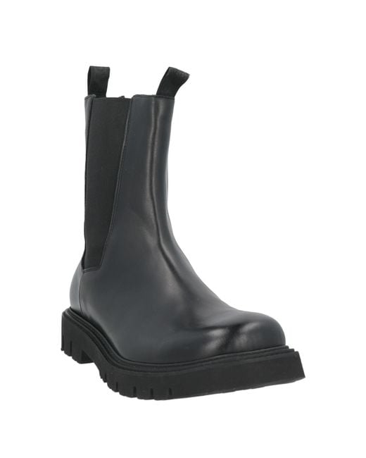 Seboy's Black Ankle Boots Leather for men