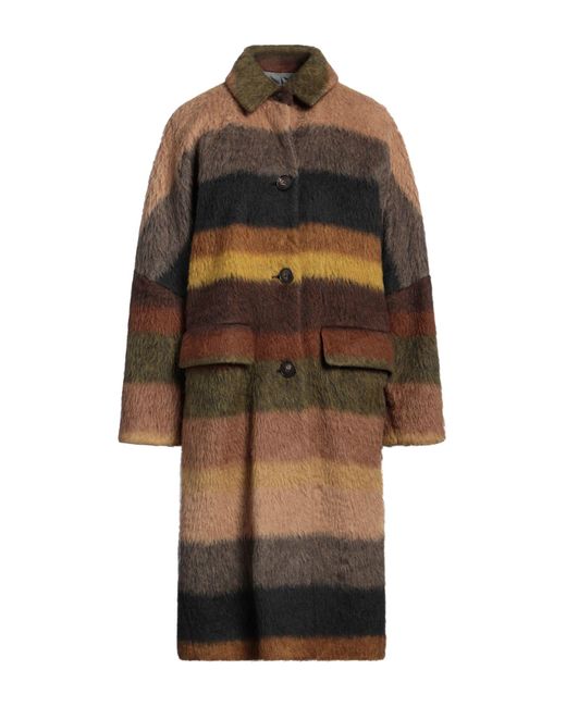 Hevò Natural Camel Coat Polyester, Acrylic, Wool, Mohair Wool