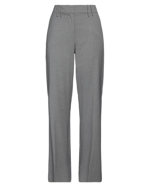 Ganni Gray Pants Ecovero Viscose, Recycled Polyamide, Elastane, Polyester