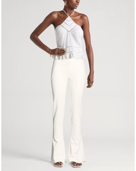 Aniye By White Pants Polyester, Elastane