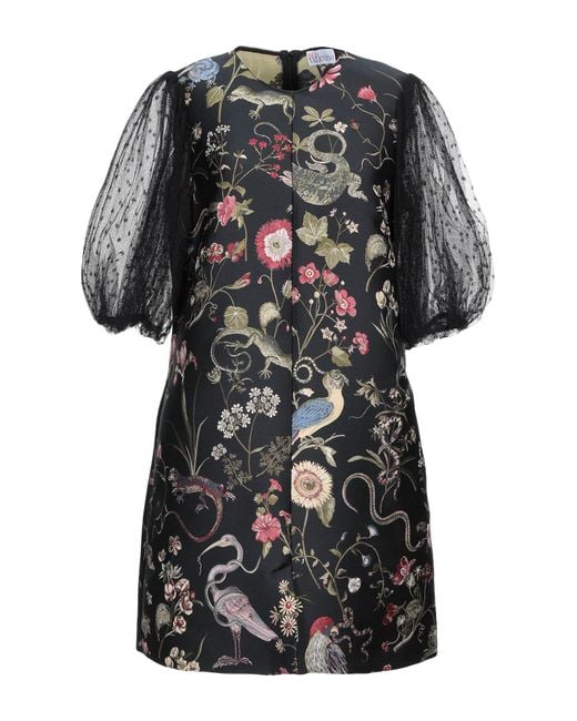 RED Valentino Black Mini Dress Polyamide, Polyester
