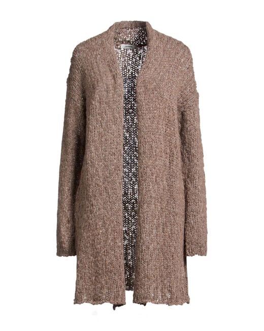Alpha Studio Brown Cardigan Acrylic, Alpaca Wool, Polyamide, Wool