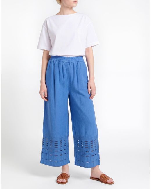 120% Lino Blue Trouser