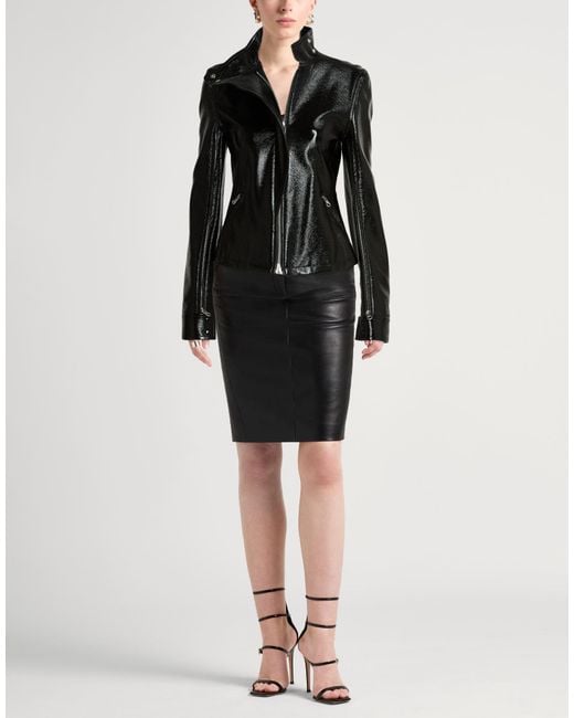 Courreges Black Jacket Cotton, Polyurethane, Elastane
